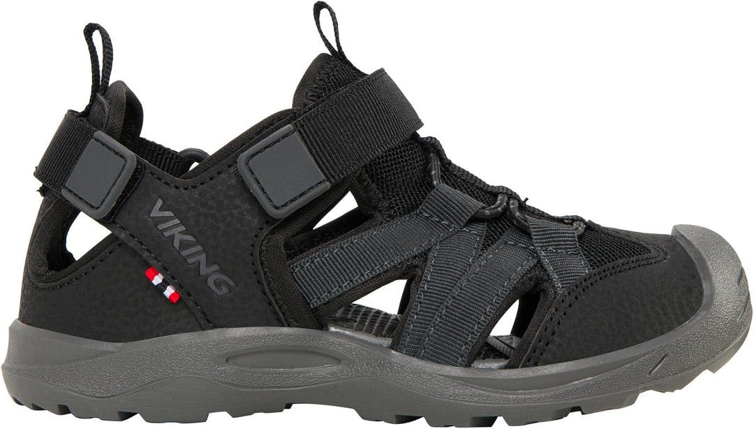 Viking Unisex Kinder Adventure Sandal 32 EU Weit Black Charcoal, 32 EU Weit Black Charcoal