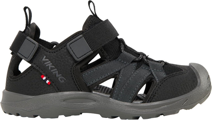 Viking Unisex Kinder Adventure Sandal 32 EU Weit Black Charcoal, 32 EU Weit Black Charcoal