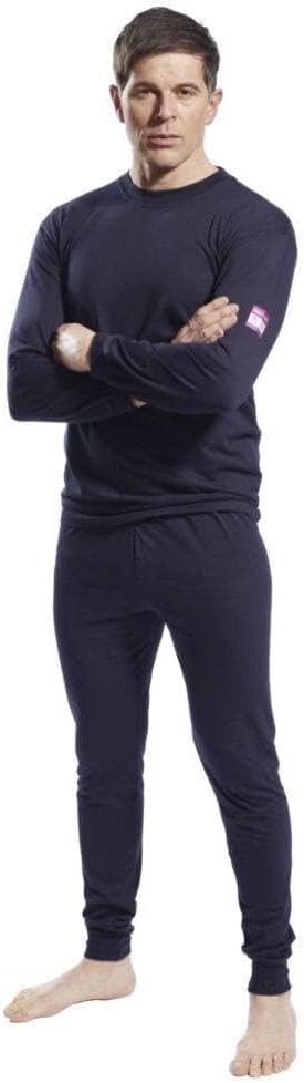 Portwest Flammhemmendes antistatisches Langarm T-Shirt, Grösse: M, Farbe: Marine, FR11NARM M Navy, M