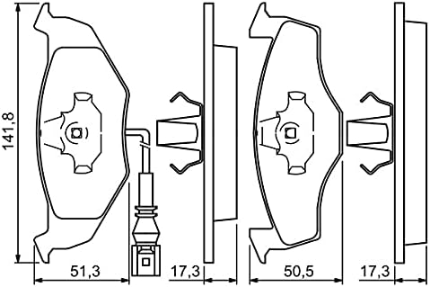 Bosch BP434 Bremsbeläge - Vorderachse - ECE-R90 Zertifizierung - vier Bremsbeläge pro Set