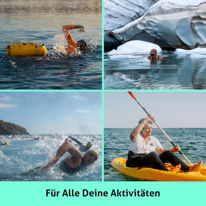 Restube Schwimmboje - Aufblasbare Schwimmhilfe für Schwimmen, Schnorcheln, Triathlon, SUP, Freiwasse