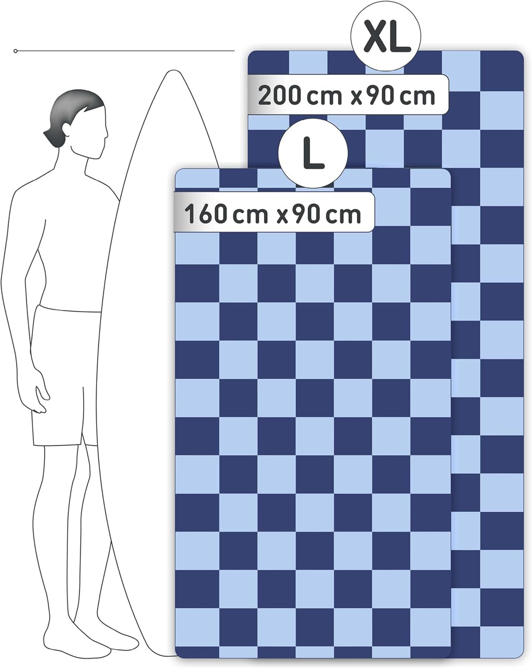 Fit-Flip Strandtuch XXL aus Mikrofaser - leicht und schnelltrocknend - 100% recyceltes Strandhandtuc
