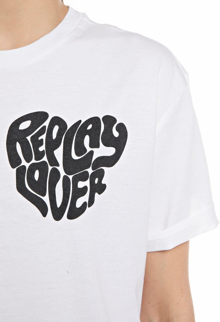Replay Damen T-Shirt L 001 White, L 001 White