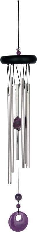 Woodstock Windspiel Chakra Chime, Silber, 46,9 cm Amethyst, Amethyst