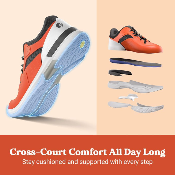 FitVille Extra Weit Tennisschuhe Damen Breit Hallenturnschuh Atmungsaktiv Training Schuhe für Tenni