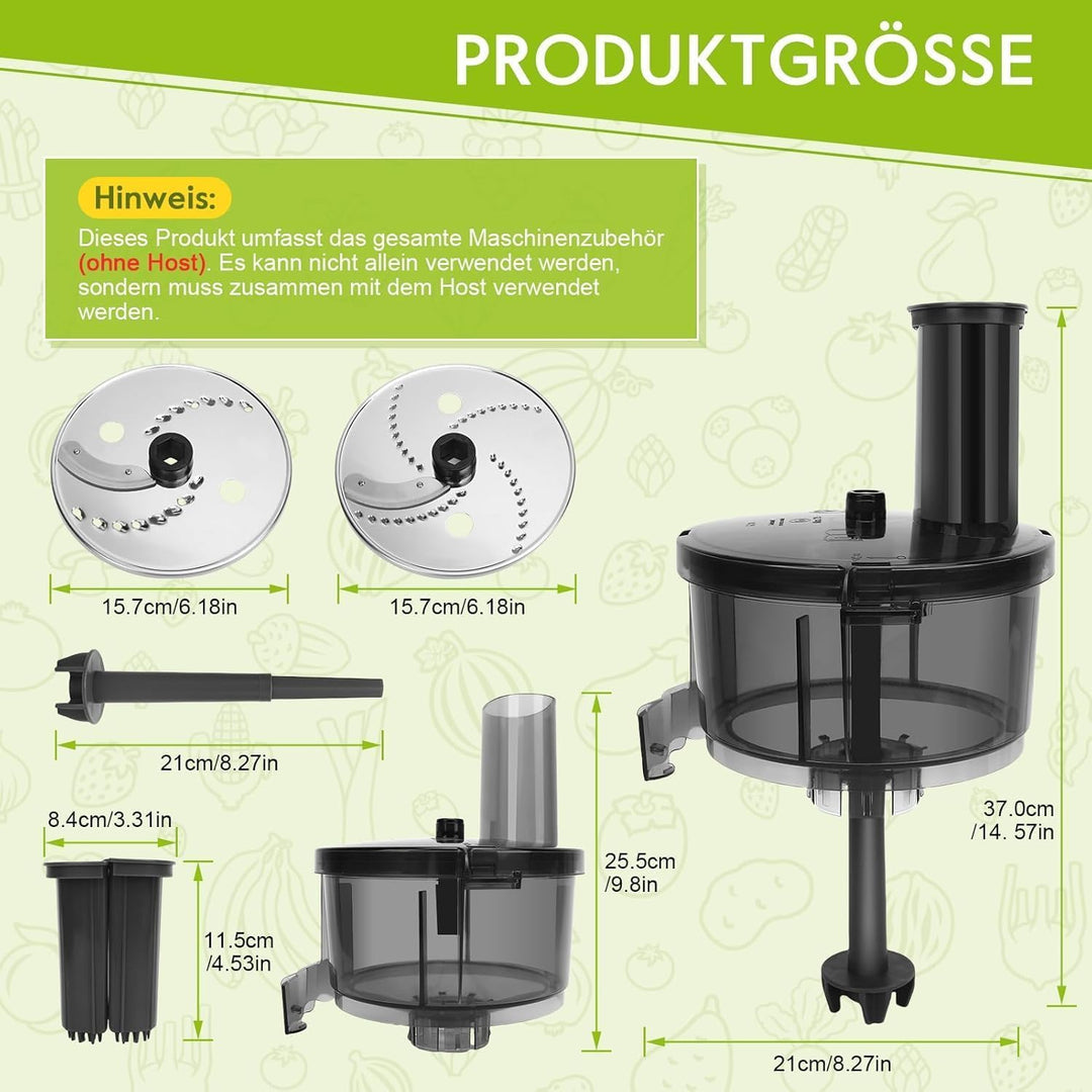 Gemüseschneider für TM5, TM6, TM31 - Gemüsehacke & Reibe, Elektrischer Gemüsefahrer Edelstahl & ABS,