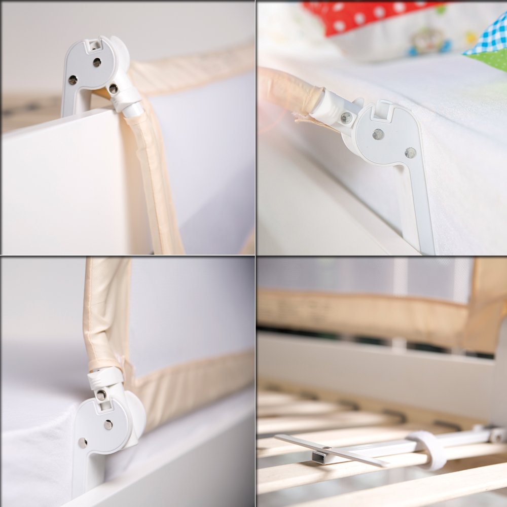 roba Bettschutzgitter "Klipp-Klapp", klappbares Bettgitter für Babys & Kinder, Rausfallschutz 135 cm