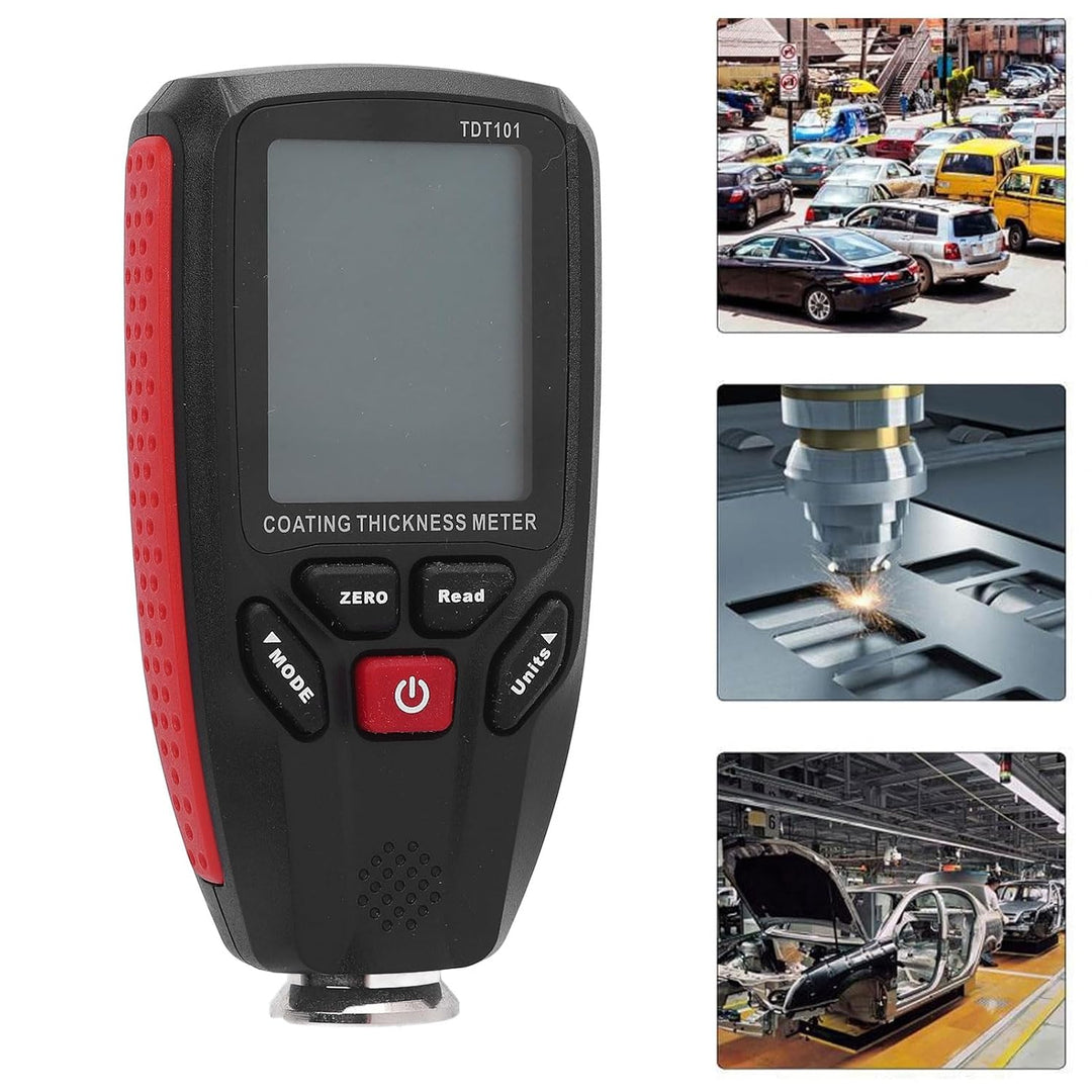 Lackdickenmessgerät, Schichtdickenmessgerät mit LCD-Display für Autolack, Pulverbeschichtungen, Elox