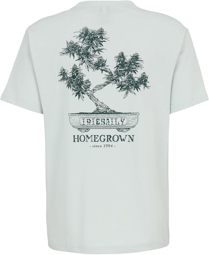 IRIEDAILY Herren T-Shirt BONSIGH Bio-Baumwolle Regular Fit S Mercury, S Mercury