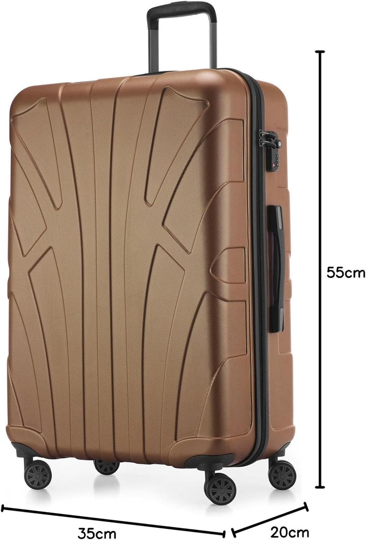suitline - Handgepäck Hartschalen-Koffer Koffer Trolley Rollkoffer Reisekoffer, TSA, 55 cm, ca. 34 L
