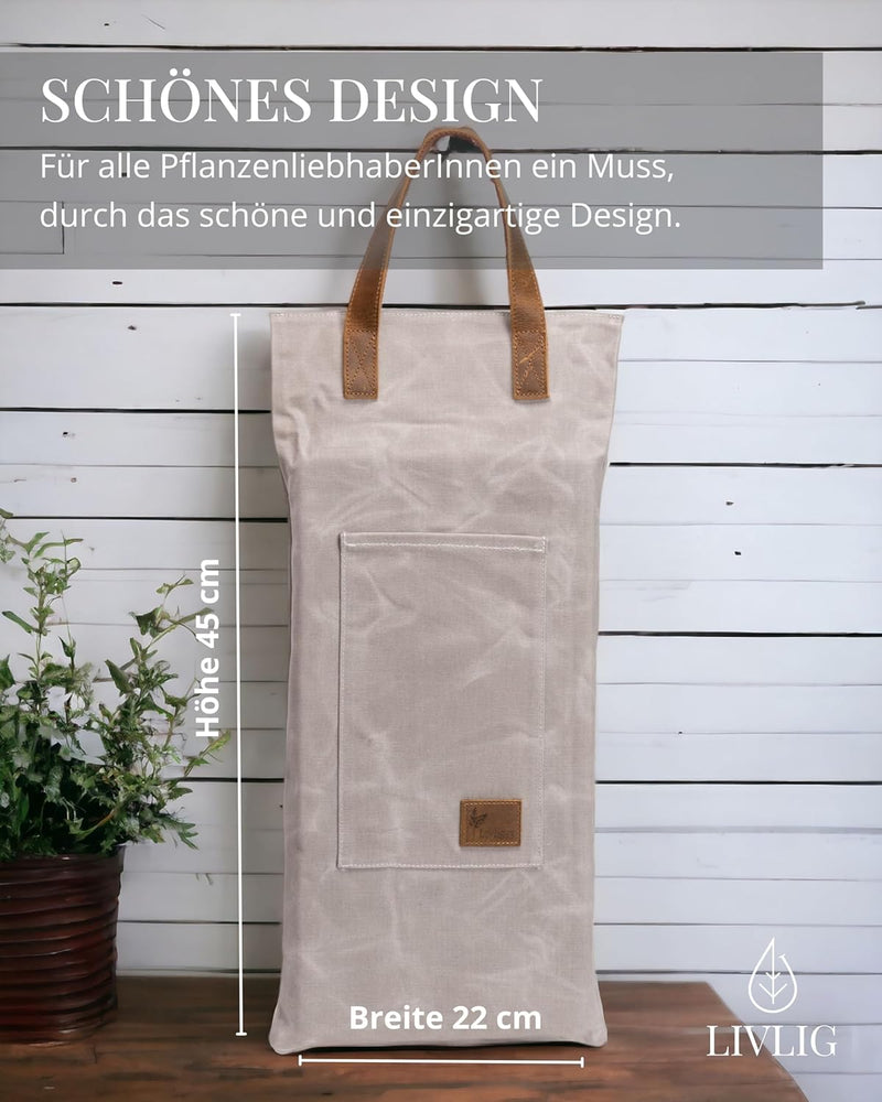 Livlig53 Garten Kniekissen aus gewachstem Canvas und Ledergriff. Kniepolster geeignet für Garten, We