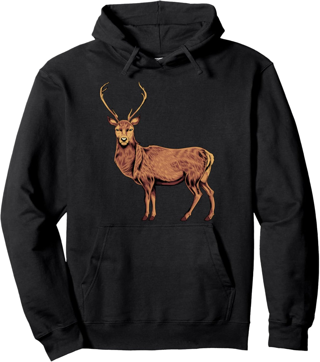 Zeichnung eines Hirsch Pullover Hoodie