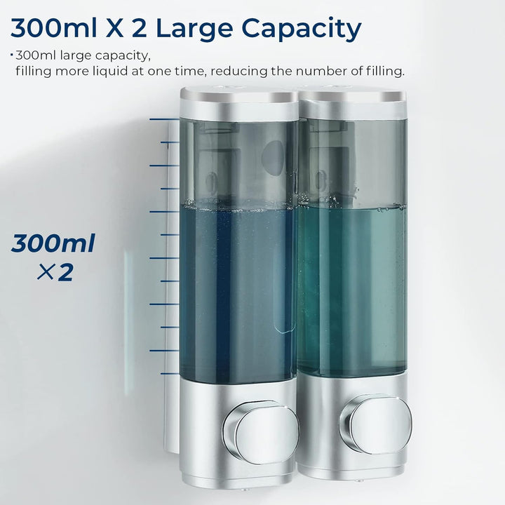 modunful Shampoo Conditioner Dispenser, Shower Dispenser Drill-Free Shampoo Dispenser für Dusche Wan
