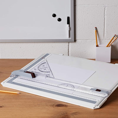rOtring Rapid A3 Zeichenplatte | Professioneller Zeichenbrett mit Lineal und Zeichendreieck Rapid Ze