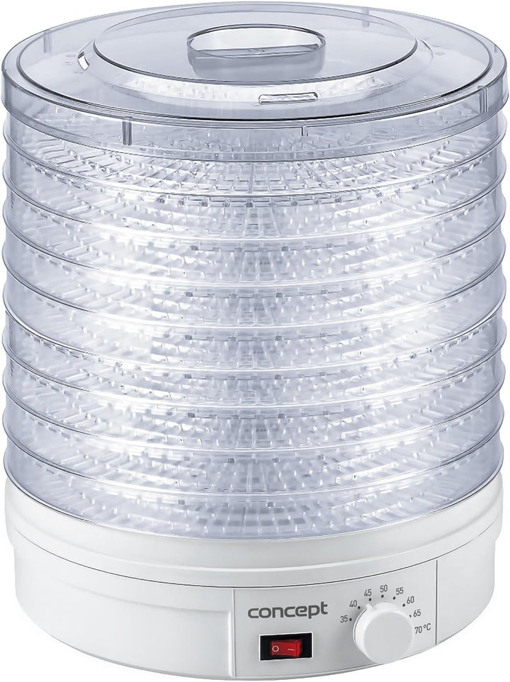 CONCEPT Hausgeräte so1020 Dörrgerät Gobi, 9 Dörr-Einsätze, extra grosse Kapazität, weiss, Gross