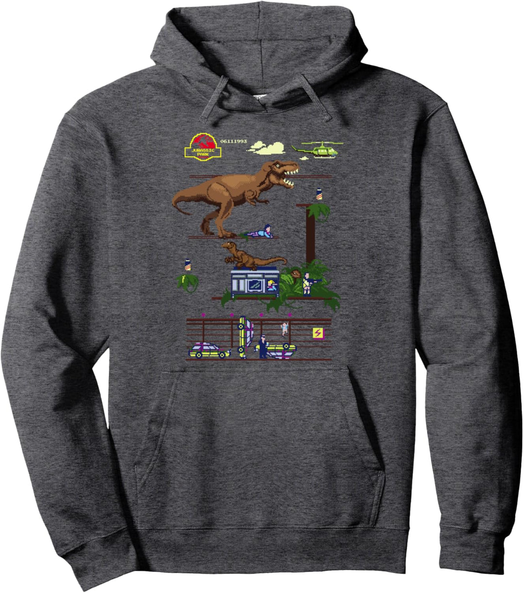 Jurassic Park Digital Video Game Scene Pullover Hoodie