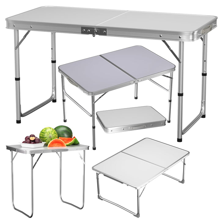 VickyHome Klappbarer Campingtisch 120x60x70CM Hochleistungs-klappbarer Picknick-Bocktisch Schreibtis