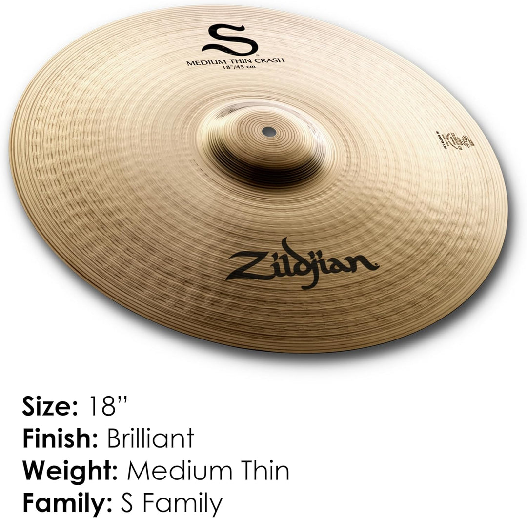 Zildjian S Family Series - 18 Zoll Medium Thin Crash Cymbal, 18 Zoll Medium Thin