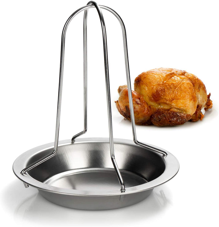 COM-FOUR® 2x BBQ Hähnchenbräter für perfekte Grillhähnchen, Geflügelhalter zum Garen von Brathähnche
