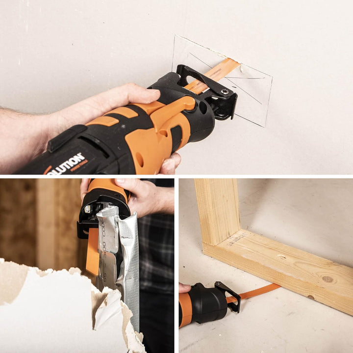 Evolution Power Tools R230RCP Säbelsäge, Mehrzwecksägen, 180° drehbarer Handgriff Kabelgebunden R230