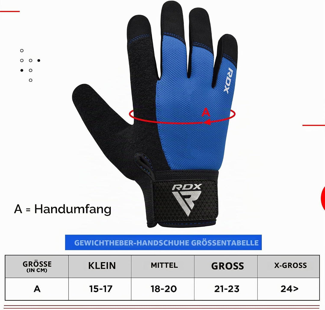 RDX Fitness Handschuhe Vollfinger Damen Herren, Gewichtheben Touchscreen Trainingshandschuhe, Bodybu