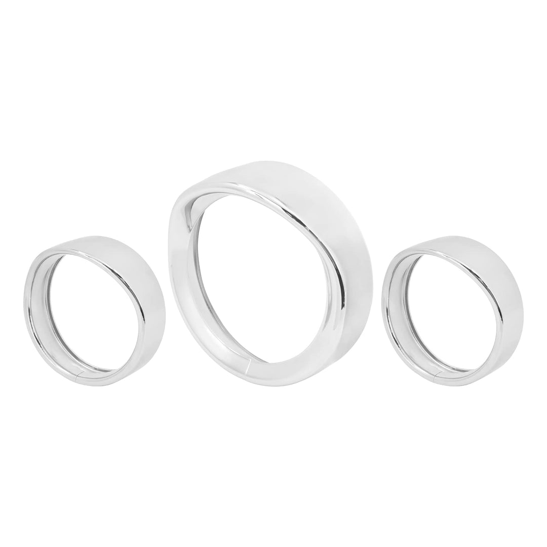HCmotorku Motorrad 17,8 cm Scheinwerfer-Zierring 11,4 cm Nebelscheinwerfer-Zierring-Set Visier-Stil