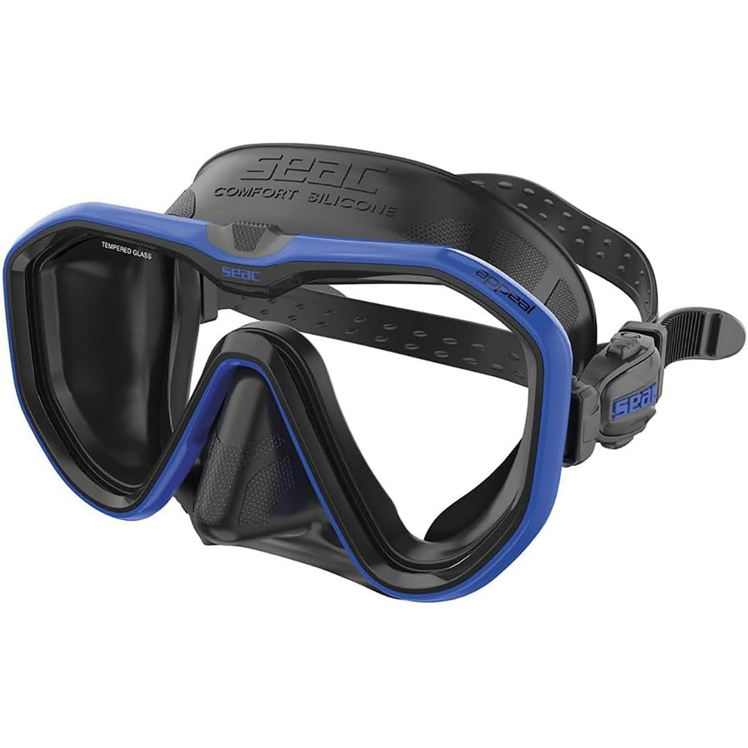Seac Unisex-Adult Appeal Italien hergestellte Einglas-Tauchmaske mit Einer 3D-Schnalle direkt am Mas