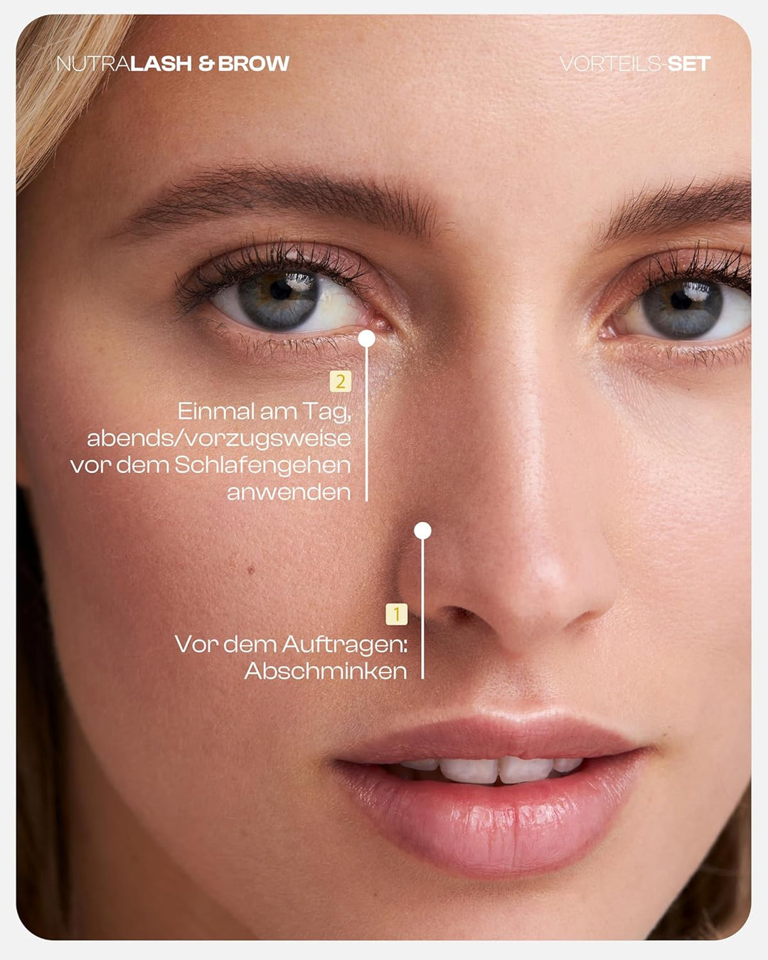 Nutracosmetic – Vorteils-Set NutraBrow Eyebrow Enhancer &amp; Nutralash Eyelash Formula 2.0 I Dichte Aug