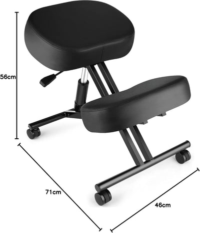 Himimi Kniehocker Ergonomisch, höhenverstellbarer Kniestuhl mit dicken Schaumstoffkissen für Heim un