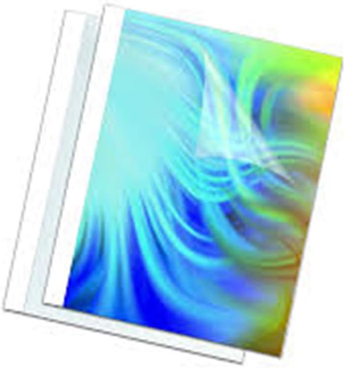 Fellowes Thermobindemappen Standard, 150 Mikron Vorderseite (PVC) / 200g/m² Rücken (glänzend), weiss