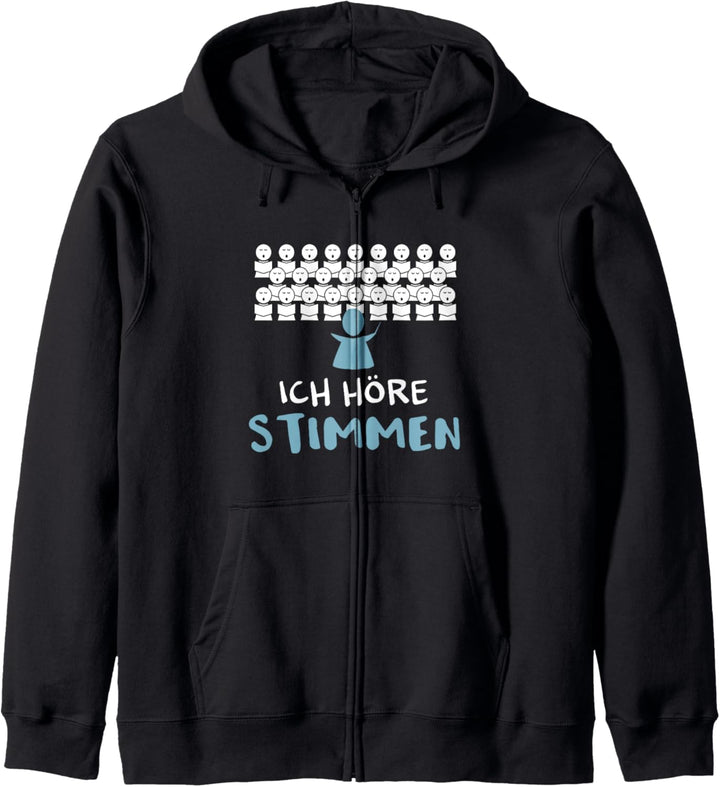Ich höre Stimmen Lustiges Chorleiter Dirigenten Design Kapuzenjacke