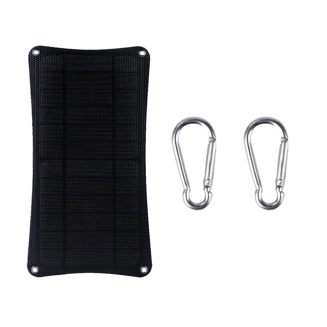 DEWIN 10W Solarpanel IPX6 Wasserdicht Tragbar Solar Ladegerät 2 USB-Ausgänge für Camping