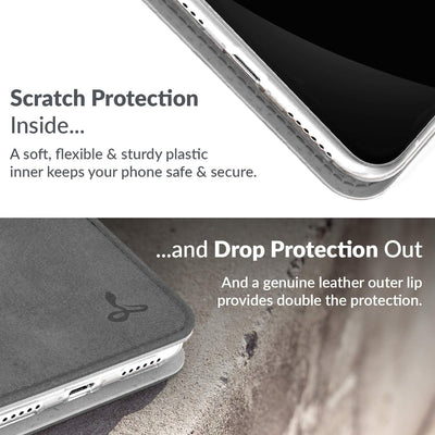 Snakehive iPhone XR Hülle Leder | Stylische Handyhülle mit Kartenhalter & Standfuss | Handyhülle Sch