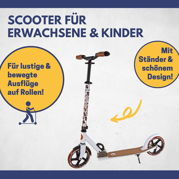 Best Sporting Scooter Erwachsene und Kinder I klappbarer Roller mit Ständer I stilvoller City-Roller
