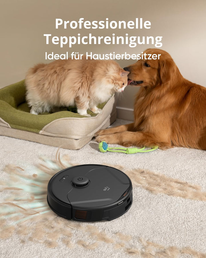 eufy X8 Pro Saugroboter mit Absaugstation & Wischfunktion, Twin-Turbine 2× 4.000Pa Saugkraft, Entwir