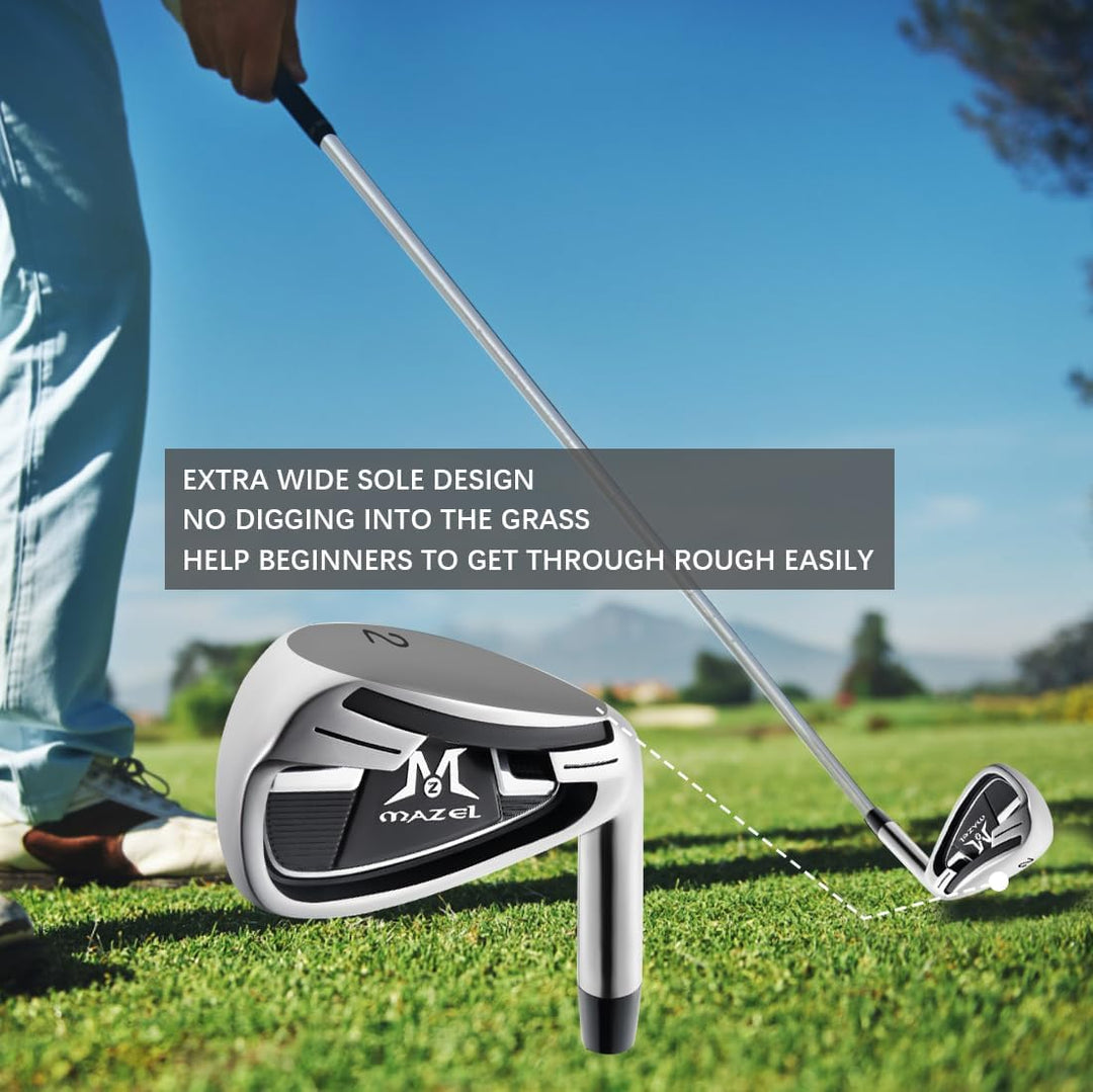 MAZEL WM-X2 Golf Eisen Single1,2,3,4,5,6,7,8,9, P,S, Edelstahl Golf Club Eisen für Männer Rechtshänd