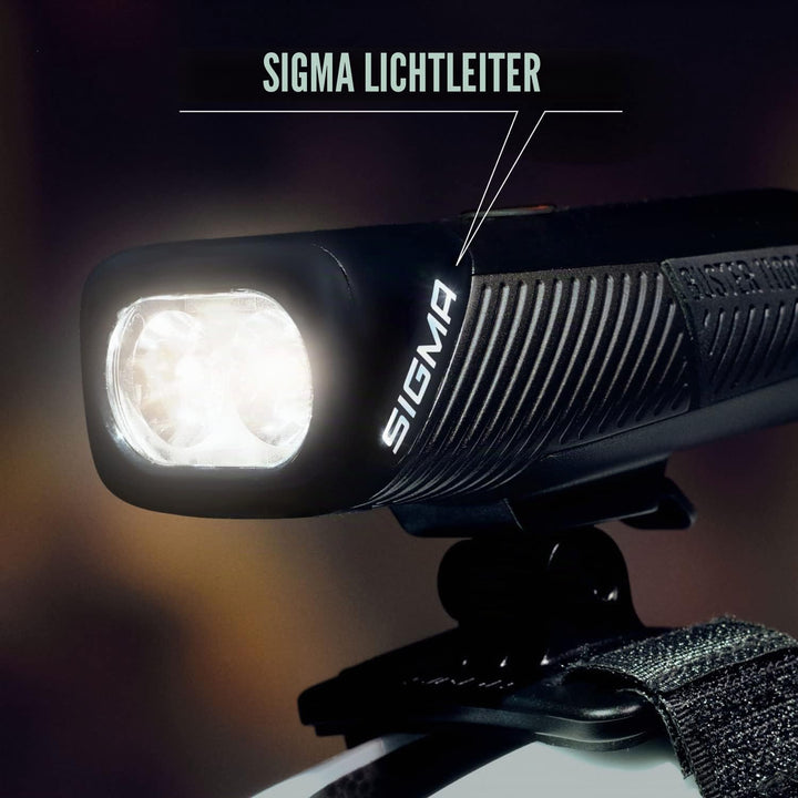 Sigma Sport – Buster 1100 | Fahrradbeleuchtung vorne mit 1100 Lumen | Wiederaufladbare Helmleuchte m