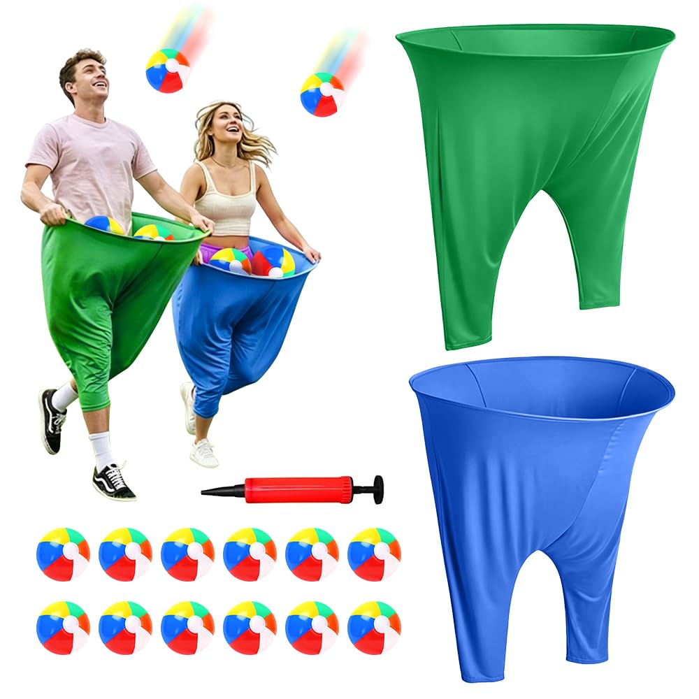 2 Stück Granny Pants Wurfspiel, Granny Pants Yard Game für Erwachsene und Kinder, mit 12 Hüpfbällen