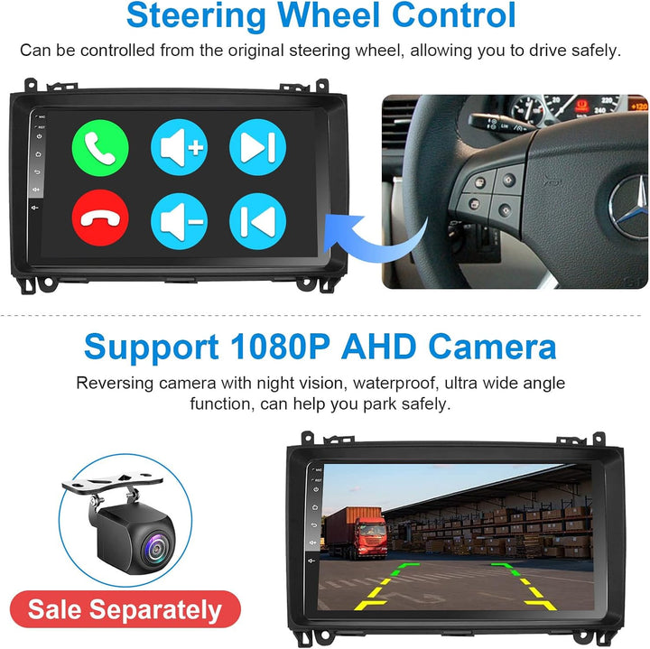 Android Car Radio Wireless CarPlay Android Car for Mercedes-Benz A Class/B Class / W245 Viano Vito W