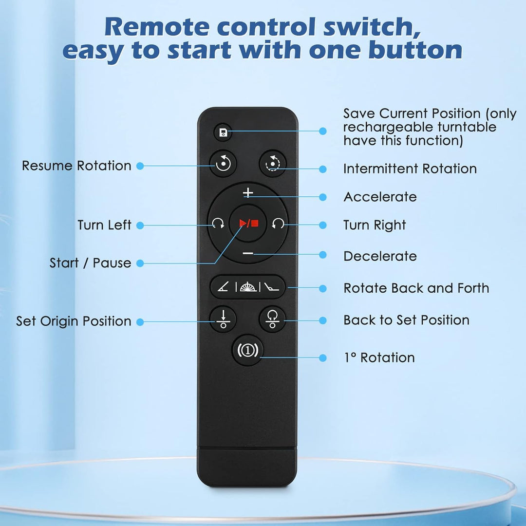 Drehteller Elektrisch, Couleeur 30CM 100KG Professioneller Elektrischer Drehteller, 360 Grad Elektri
