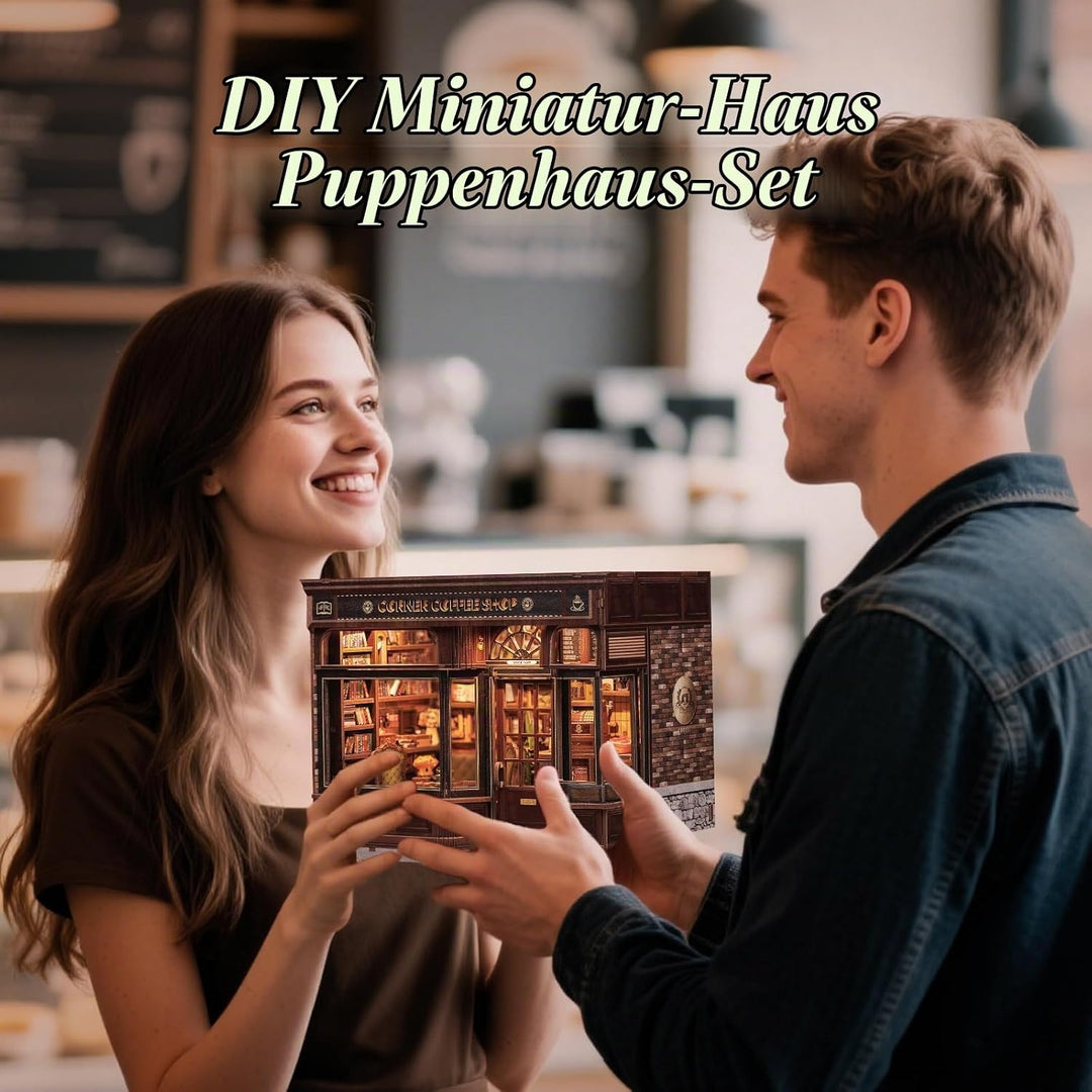 Book Nook Kit - Miniatur Puppenhaus (Friseursalon-Szene) mit LED-Beleuchtung, 3D Holz-Puzzle Buchstü
