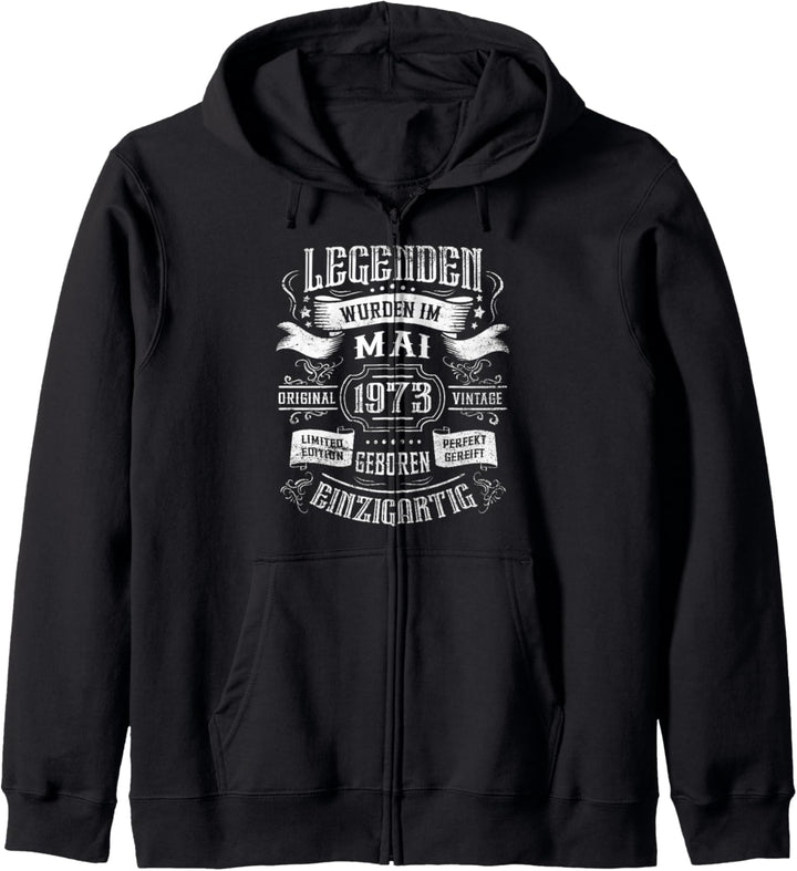 51. Geburtstag Legenden wurden im Mai 1973 geboren Kapuzenjacke