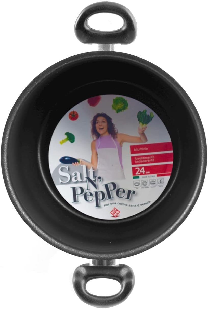 Home Salt N'Pepper Antihaftpfanne, Aluminium, 20.7 Liter, Schwarz/Grau, 26 cm 21 Litres Multicolor,