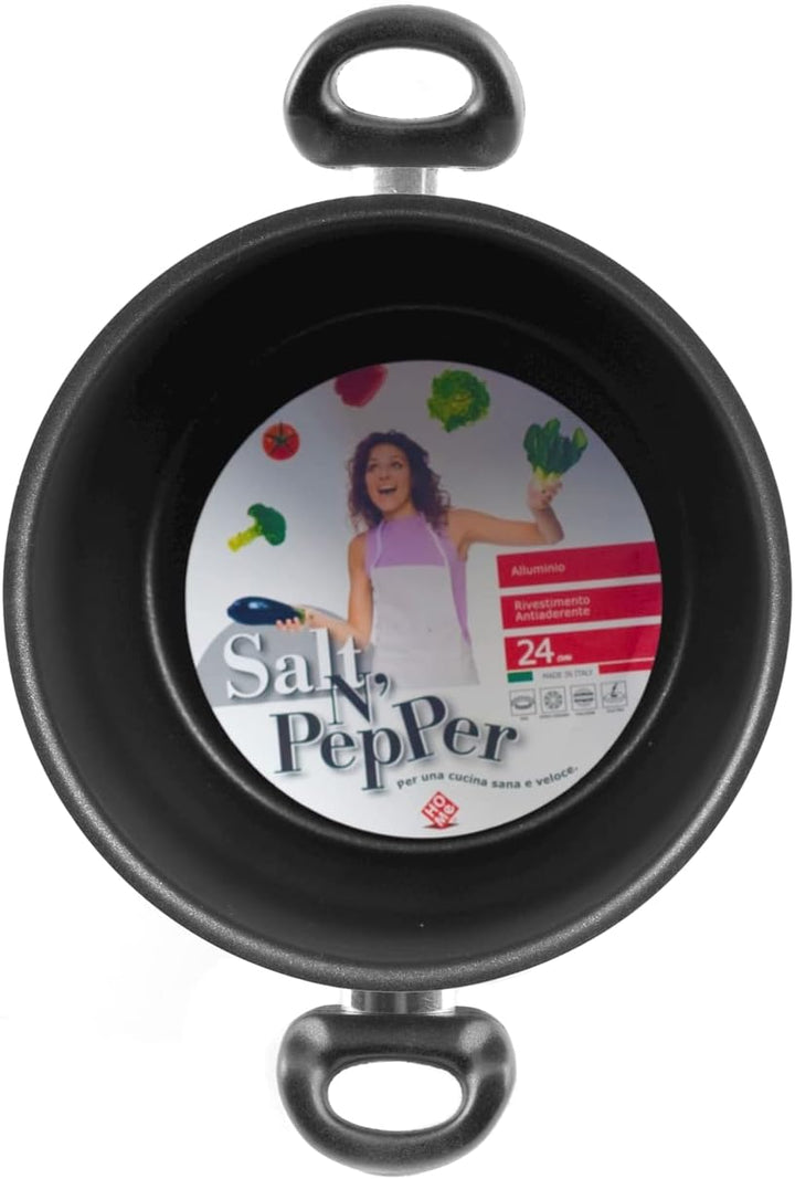 Home Salt N'Pepper Antihaftpfanne, Aluminium, 20.7 Liter, Schwarz/Grau, 26 cm 21 Litres Multicolor,