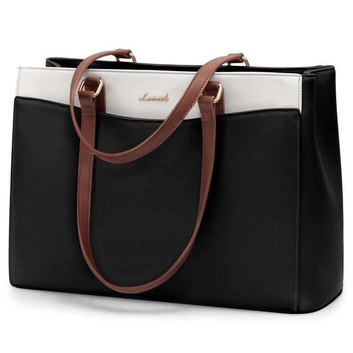 LOVEVOOK Grosse Laptoptasche Handtasche Damen 17 Zoll, Leicht Aktentasche Arbeitstasche, Elegant Lap
