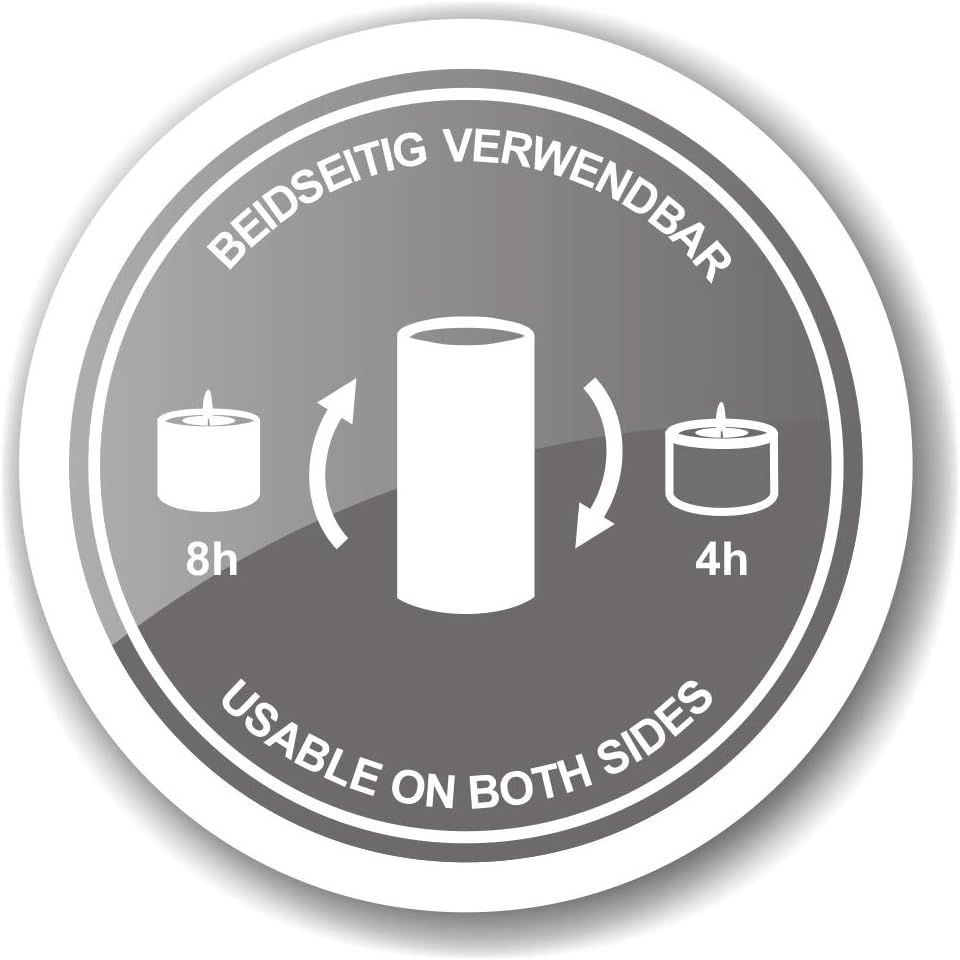 EDZARD Set 4 Dauerkerzen Cornelius (Ø 6 cm, H 8 cm) in weiss - Teelichthalter, Kerzenhalter in Kerze