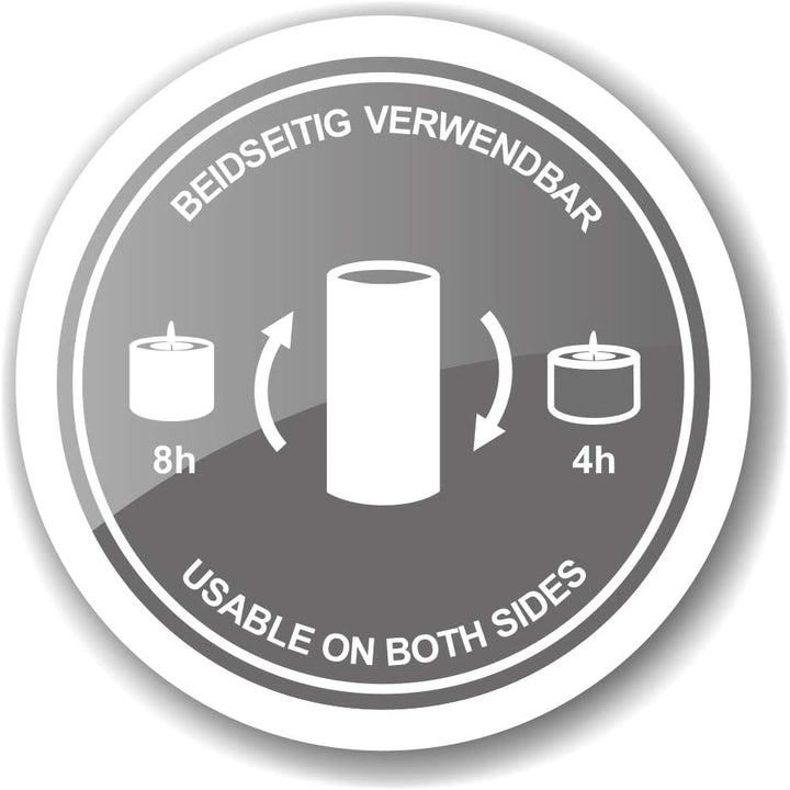 EDZARD Set 4 Dauerkerzen Cornelius (Ø 6 cm, H 8 cm) in weiss - Teelichthalter, Kerzenhalter in Kerze