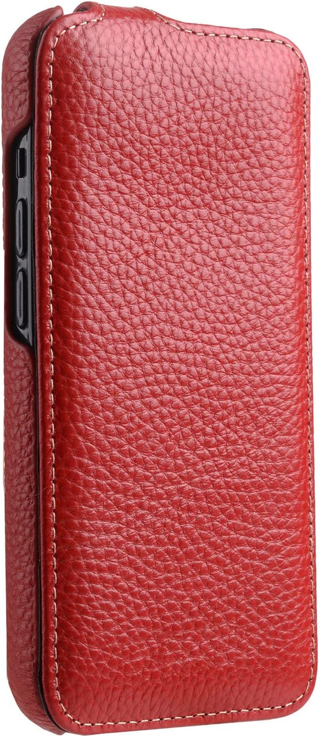 Mobiskin Hülle passend für Apple iPhone 14 Plus (6,7 Zoll), Handyhülle mit beschichtetem Leder, Case