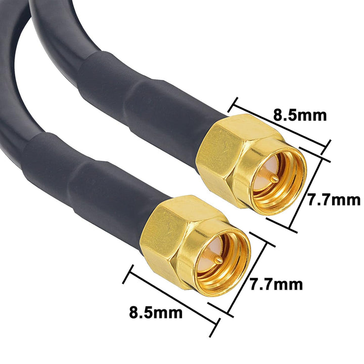 Boobrie SMA auf SMA Kabel 5M RG58 Kabel SMA Stecker auf SMA Stecker 50 Ohm SMA Verlängerungskabel Ge