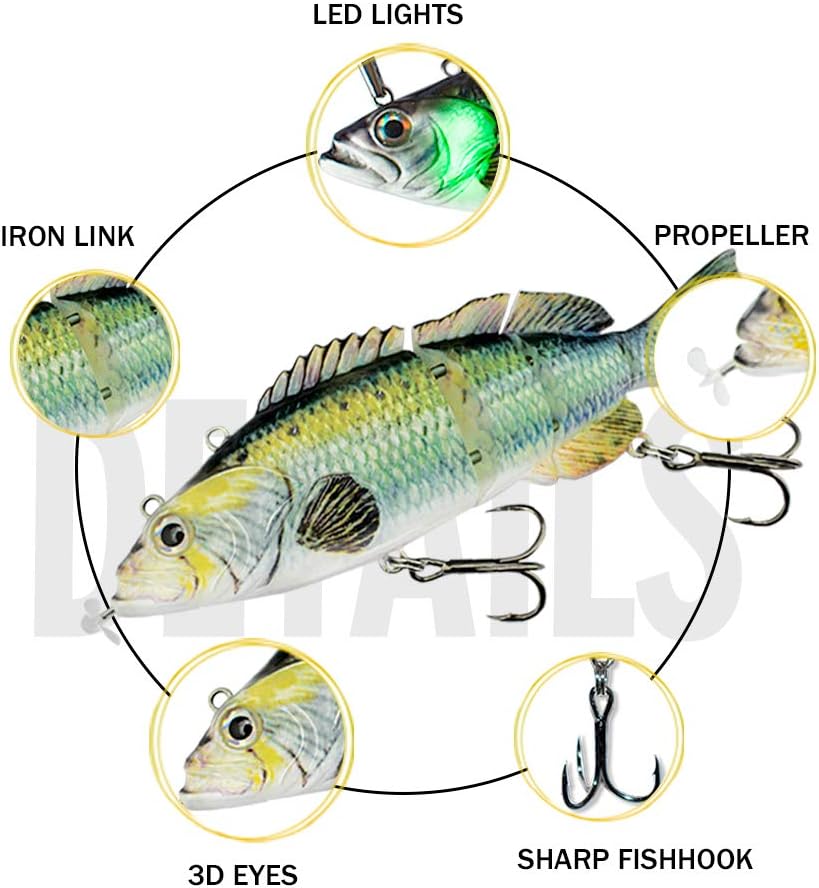 ods lure Aktualisierung Schwimmköder Elektrische USB wiederaufladbare Angelköder Mehrgelenkigere Rob